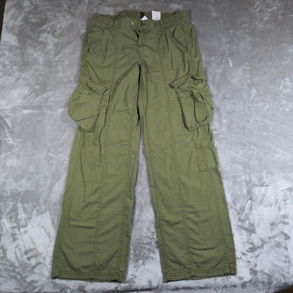 Divided Cargo Pants Womens 6 30x31 Utility Elastic Military Y2K Skater Baggy